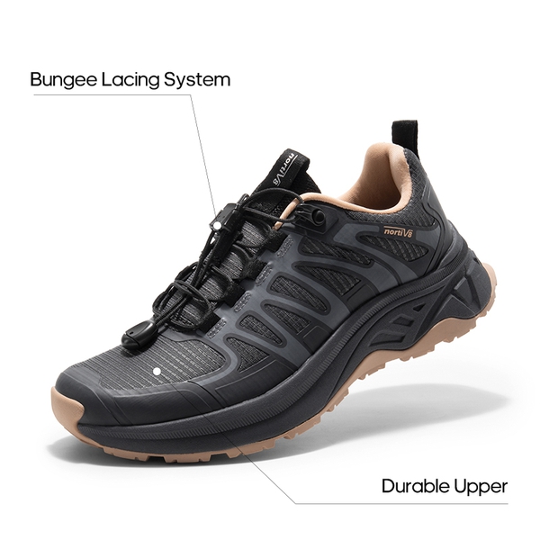 Women's Non-Slip Lightweight Hiking Shoes - CARBON BLACK - 2